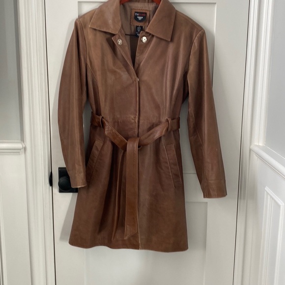 Brown leather jacket - Picture 5 of 5